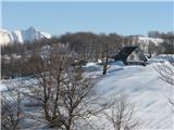 Planina Božca (tudi Božica) Planina Božca, v ozadnju Krn